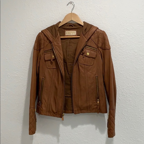Michael Kors Leather Jacket - Picture 1 of 5